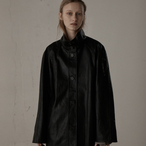 VERSO KR vegan leather blouson coat - Picture 4 of 8